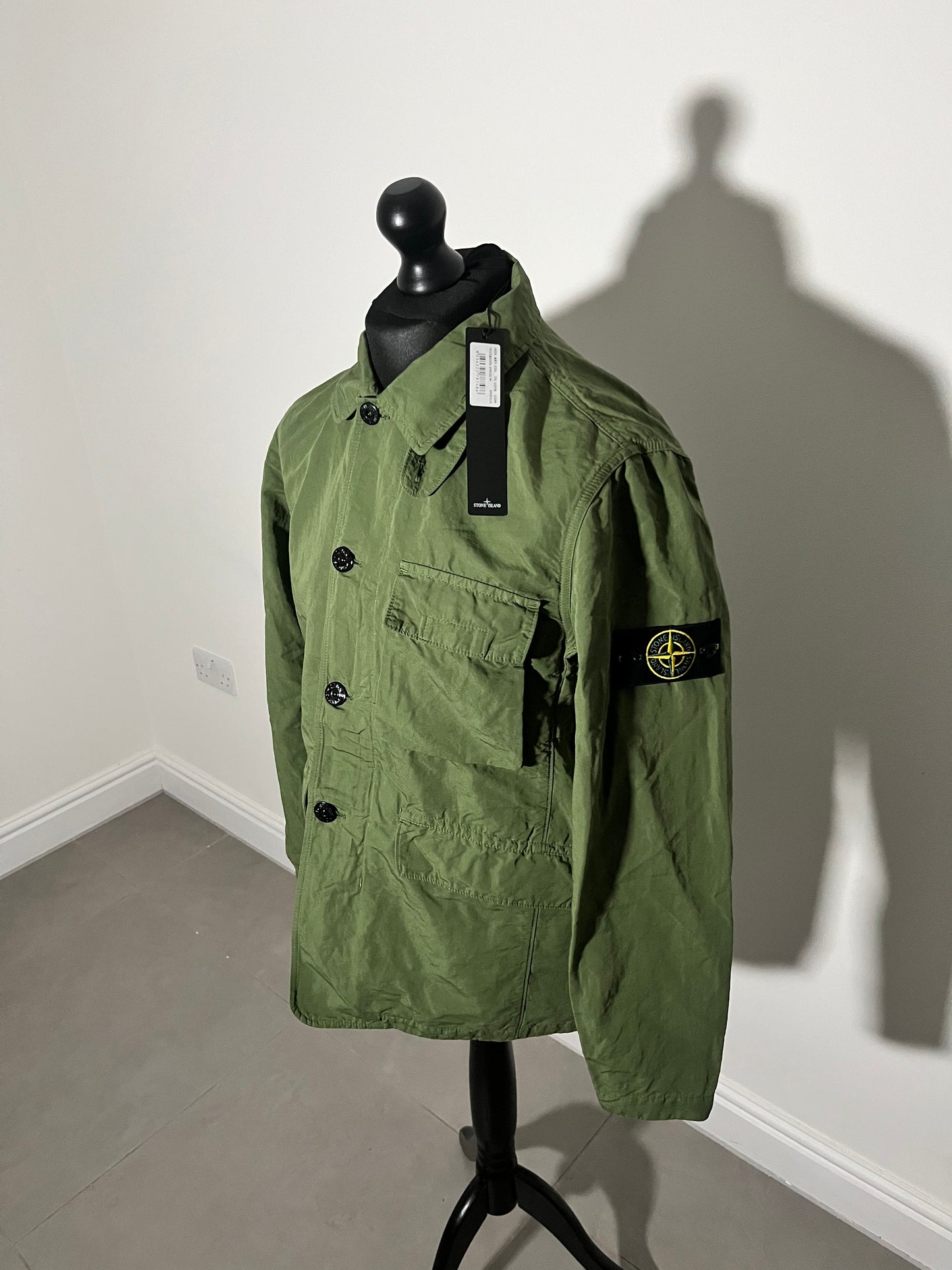 Stone Island Tela Cotone Linen Fiammato-TC (Olive)