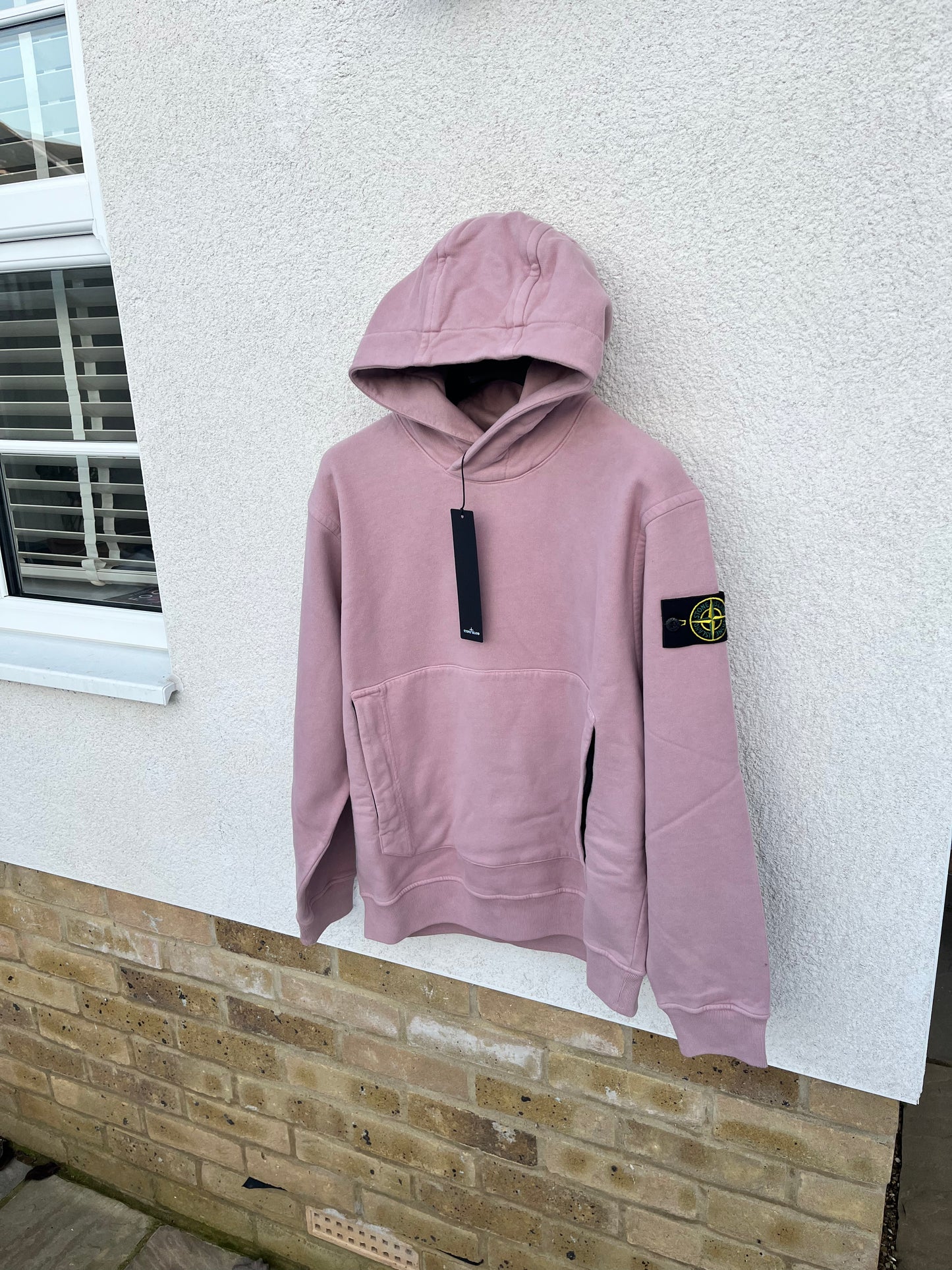 Stone Island Kangaroo Pocket Hoodie (Pink)