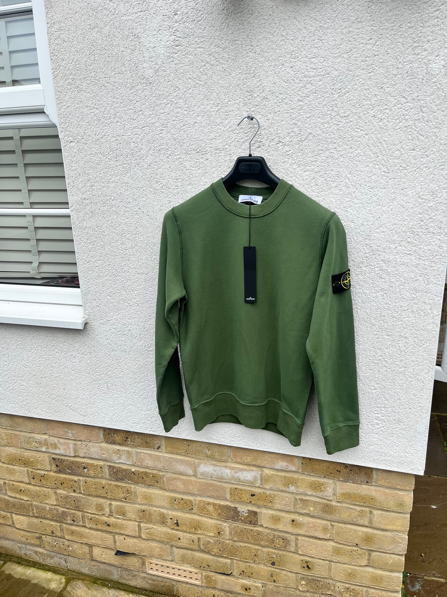 Stone Island Brushed Cotton Sweatshirt (Olive)