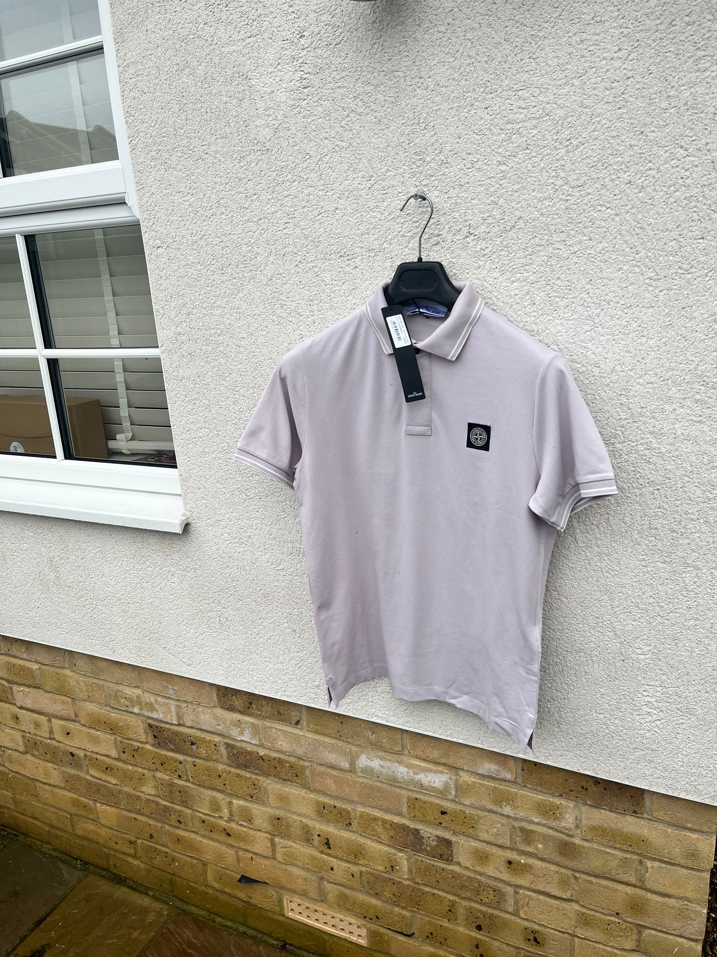 Stone Island Polo Shirt Slim Fit (Rose Quartz/White)