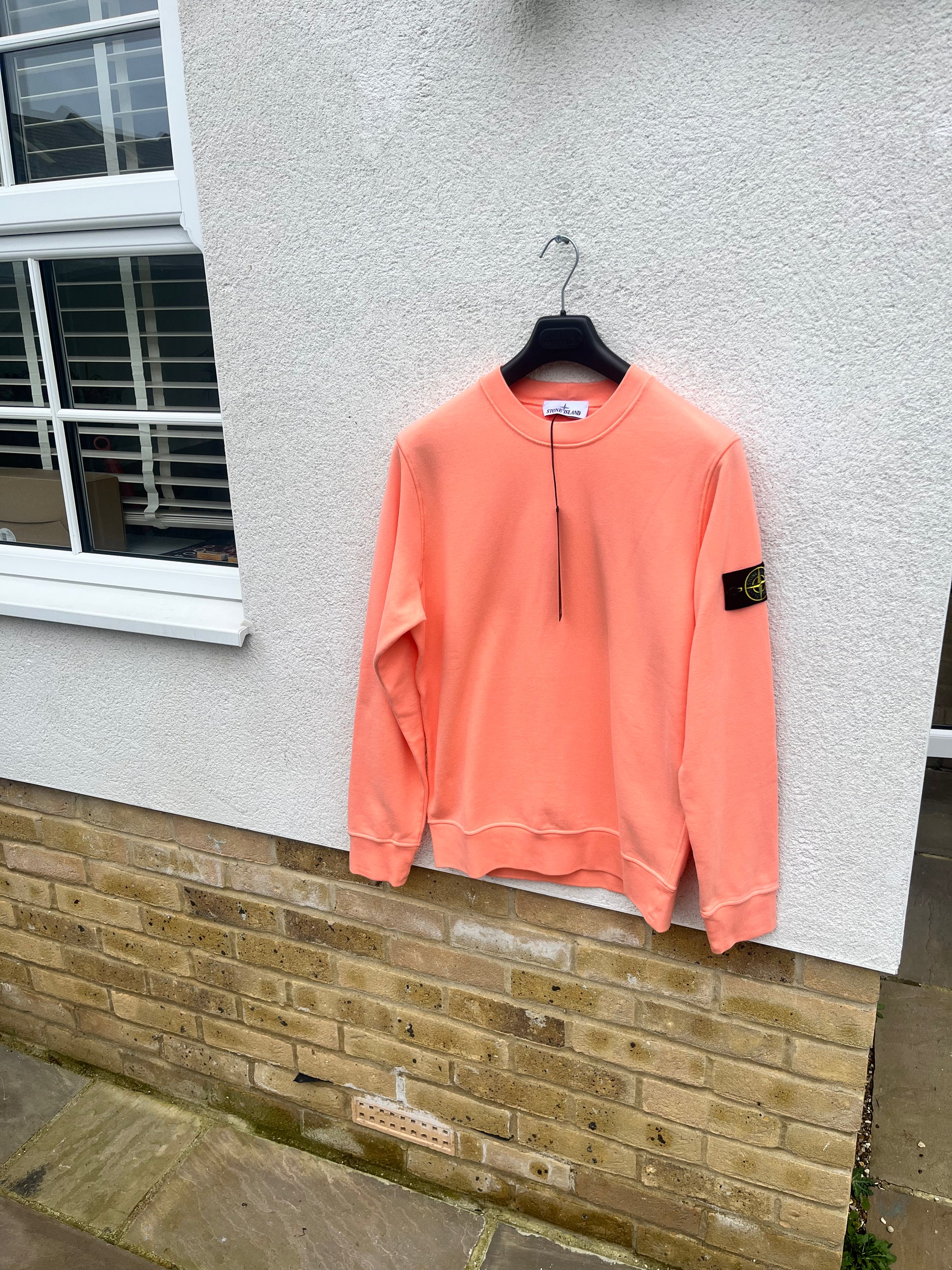Peach stone island sales jumper