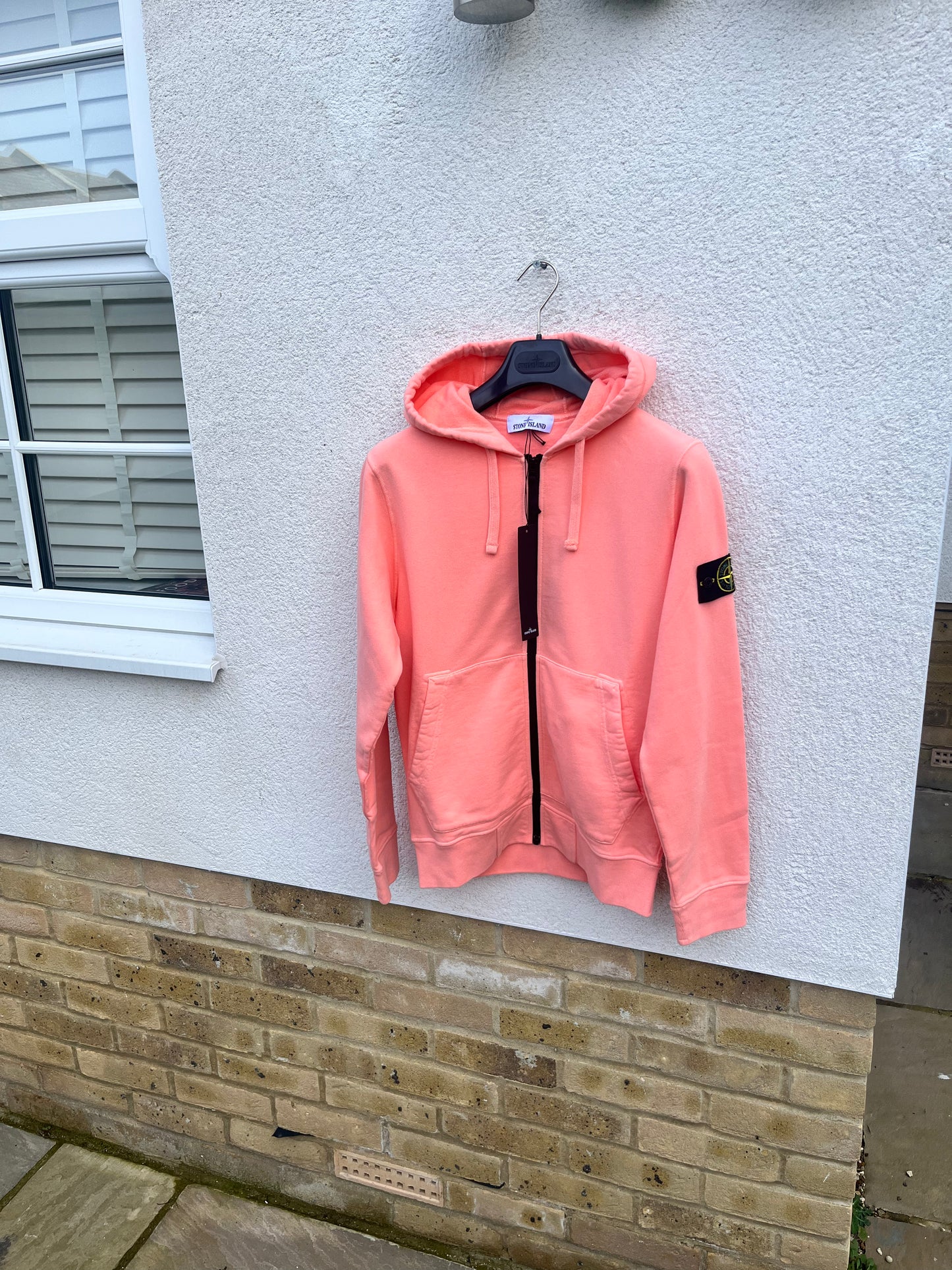 Stone island 2025 hoodie coral