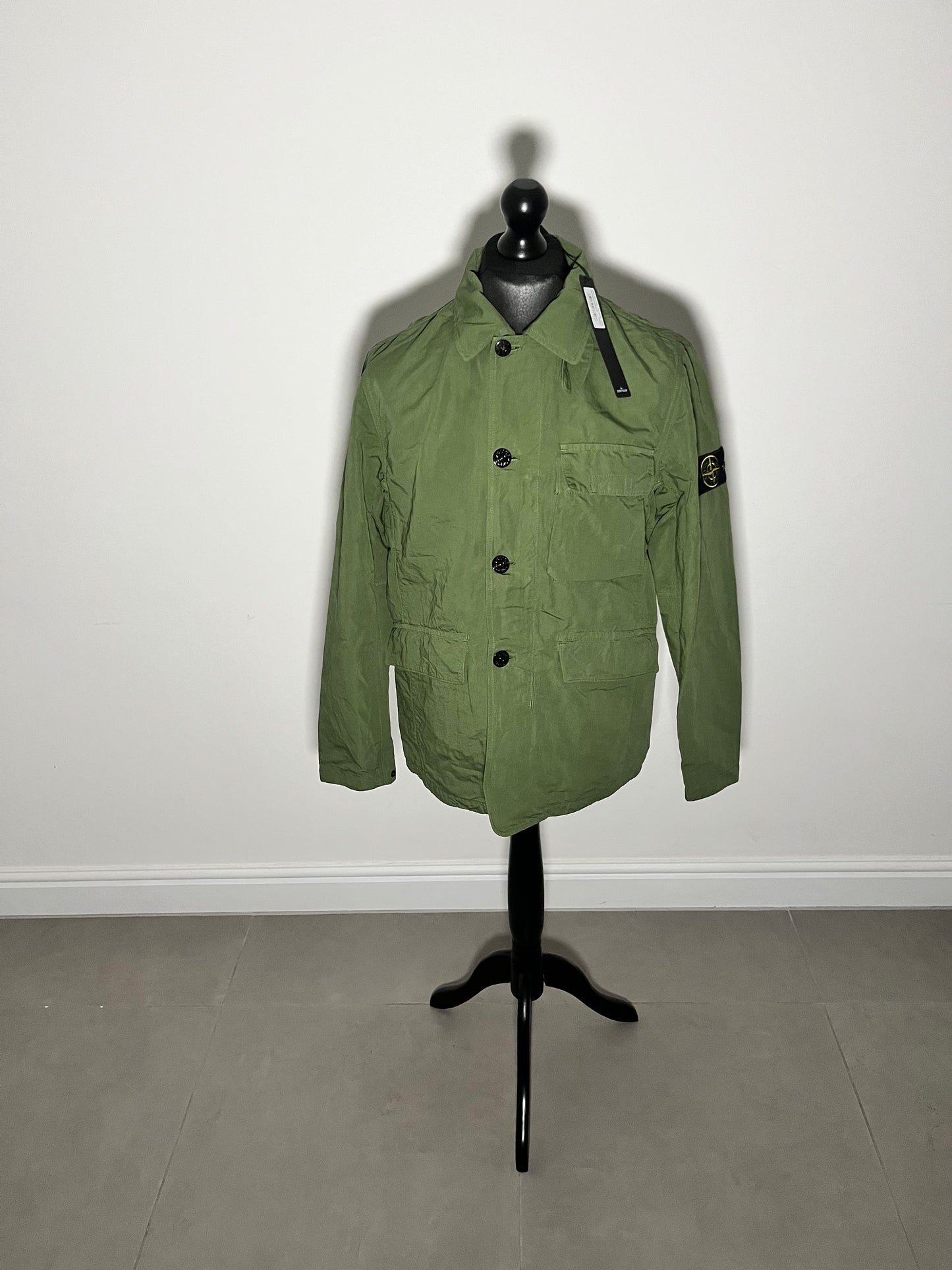 Stone Island Tela Cotone Linen Fiammato-TC (Olive)