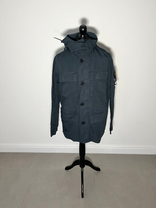 Stone Island Tela Cotone Lino Fiammato-TC (Navy)