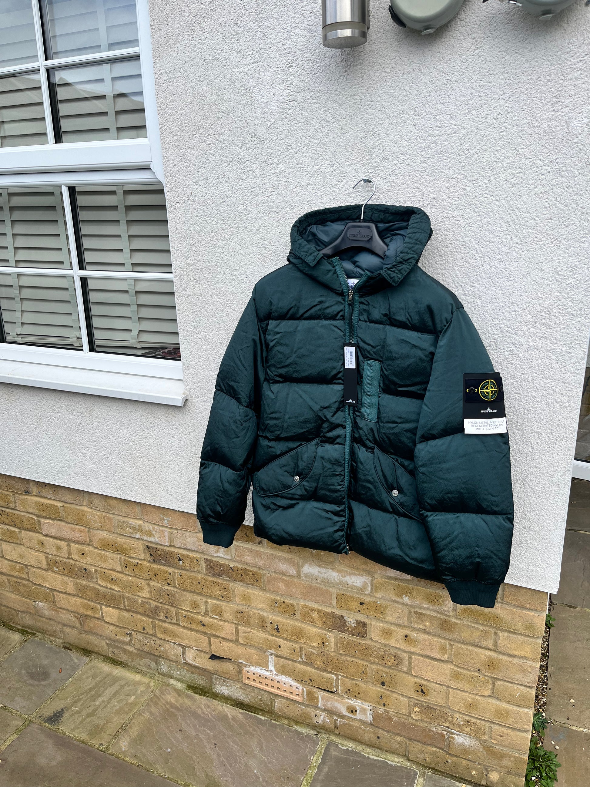 Stone Island Nylon Metal In Econyl Regenerated Nylon With Down Tc