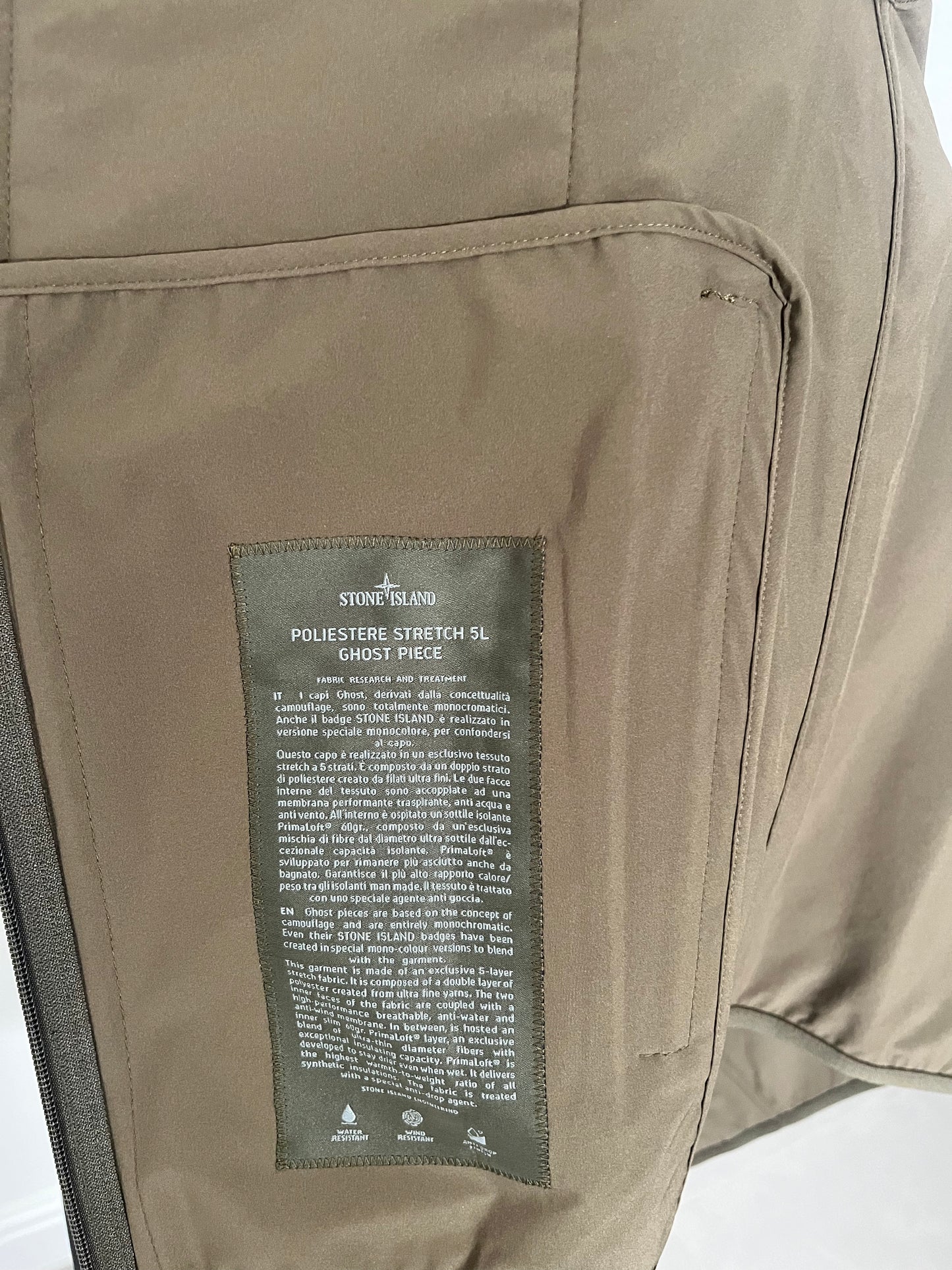 Stone Island Poliestere Stretch 5 L Ghost Piece (Olive)