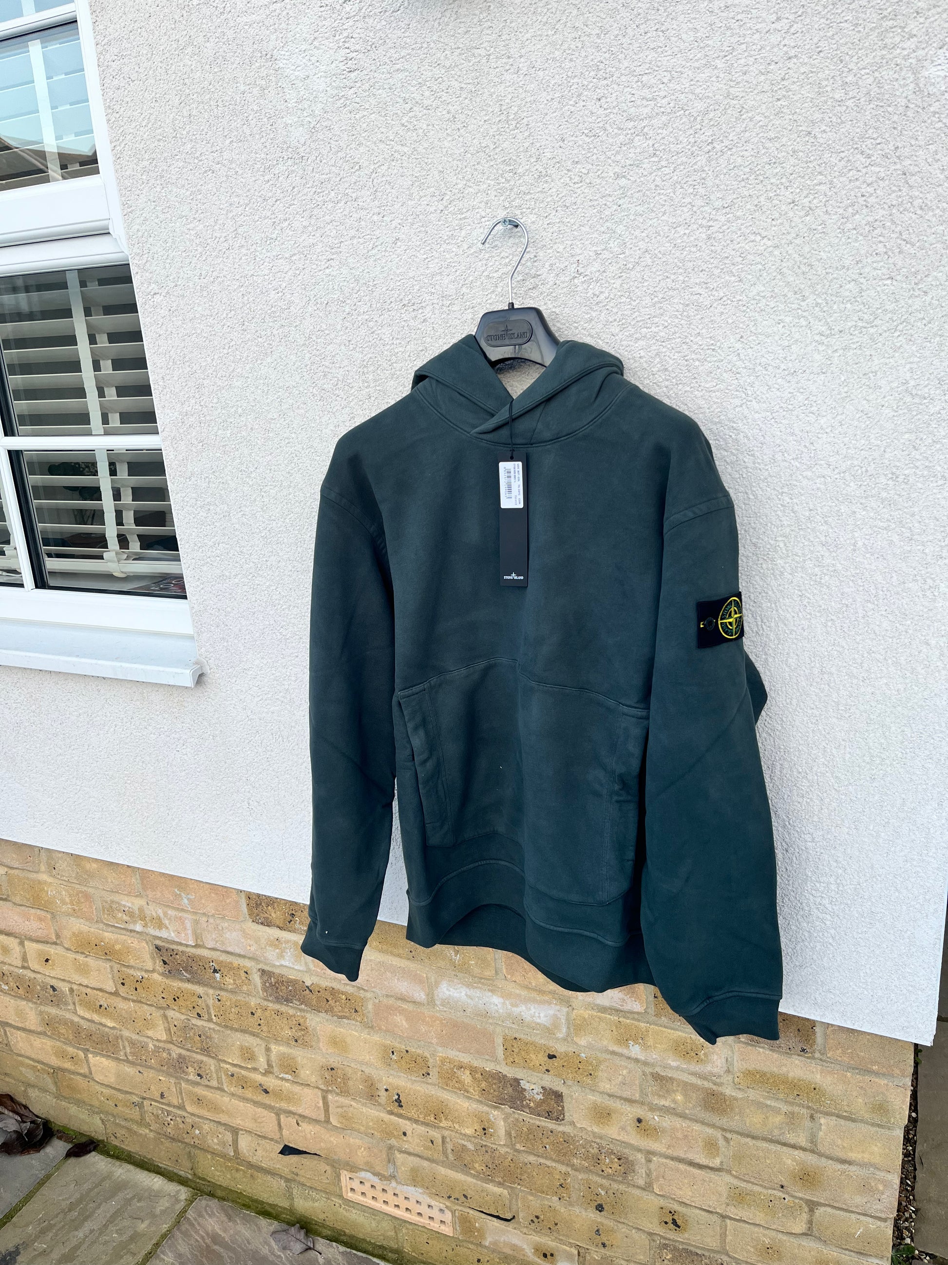 Stone Island Kangaroo Pocket Hoodie Teal