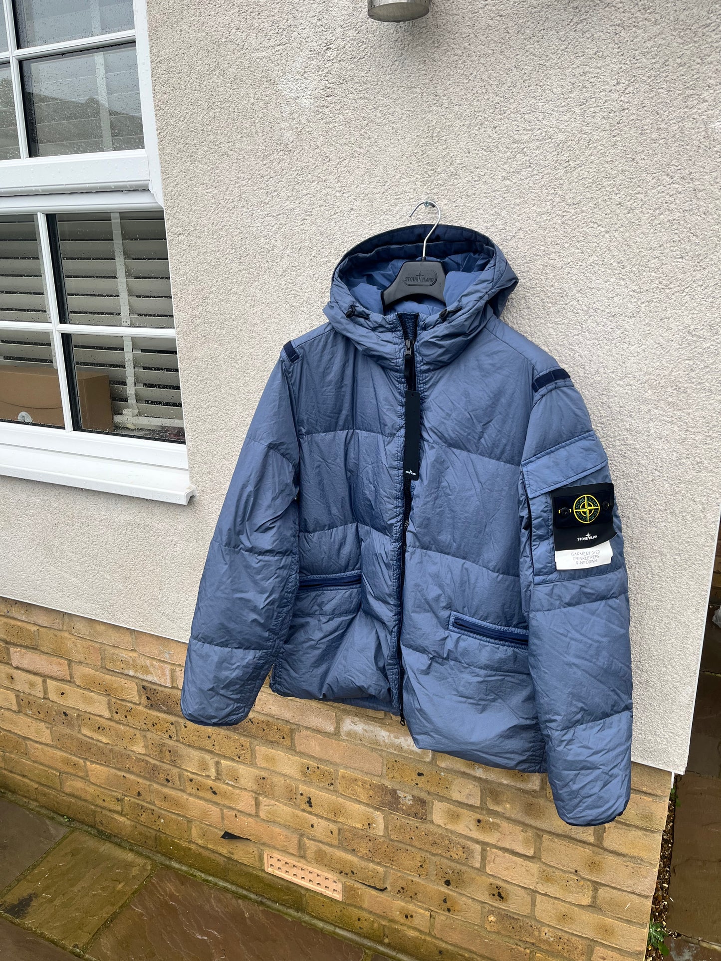 Stone island garment dyed clearance crinkle reps ny down
