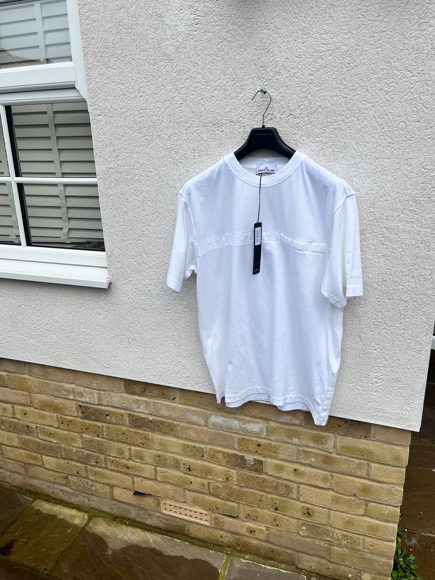 Stone Island Taped Logo T-Shirt (White)